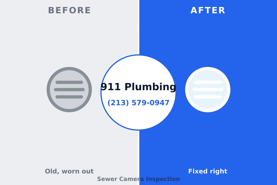Before and after: plumbing repair Waterford, WI